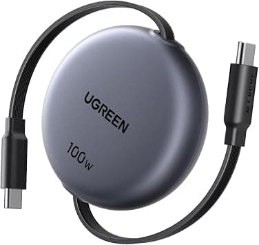 UGREEN Retractable USB C Cable 1M, 100W Type C Charging for Laptop, Phones | High-End Aluminum Alloy & Black Type C Cable,For Travel & On-the-Go Charging,Adjustable length,Durable nylon braided cable on Amazon.ae - Price Tracker