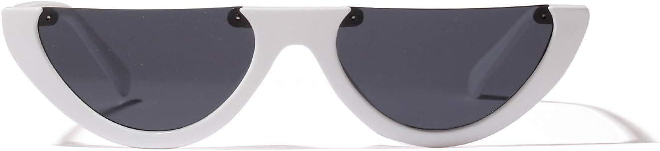 Lower Half Frame Semblance Cat Eye Sunglasses UV Protection Personality Party Clip Up Fashion Accessories Sunglasses for Women (Color : C) on Amazon.ae - Price Tracker
