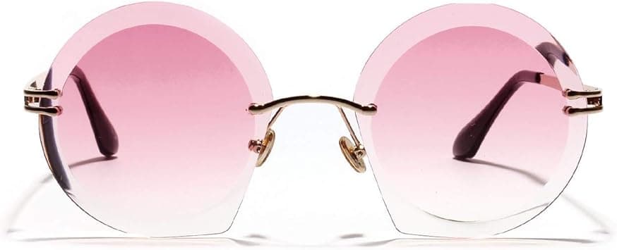 Borderless Troll Sunglasses Vintage Style External Photo Travel Drive Beach Universal Sunglasses for Women (Color : Pink) on Amazon.ae - Price Tracker