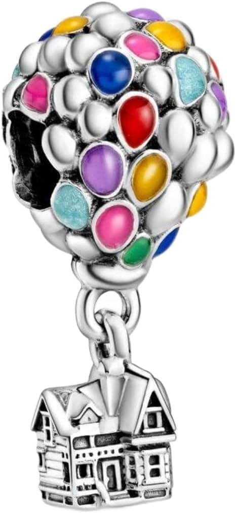 Disney Up House Hot Air Balloon Charm 925 Sterling Silver Pendant,Girl Jewelry Beads Gifts for Women Bracelet&Necklace A0016, Silver, Cubic Zirconia on Amazon.ae - Price Tracker