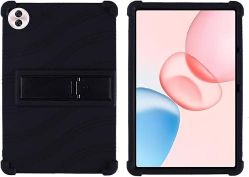 Gruattreay Tablet Kids Case Compatible with Honor Pad 10 12.1 inch 2025 [Kids Friendly] 4 Corners Thicken Soft Silicone Case Shockproof Cover with Multi-Angle Stand (Black) على Amazon.ae - متتبع الأسعار