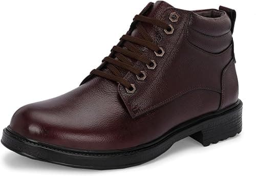 MACTREE Men's Genuine Leather Ankle Formal lace Up Formal Boots on Amazon.ae - Price Tracker