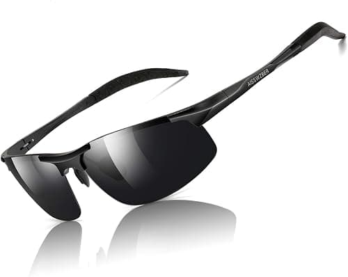 Mens Sports Polarized Sunglasses Driving Metal Frame UV Protection Sunglasses For Men 8177 on Amazon.ae - Price Tracker