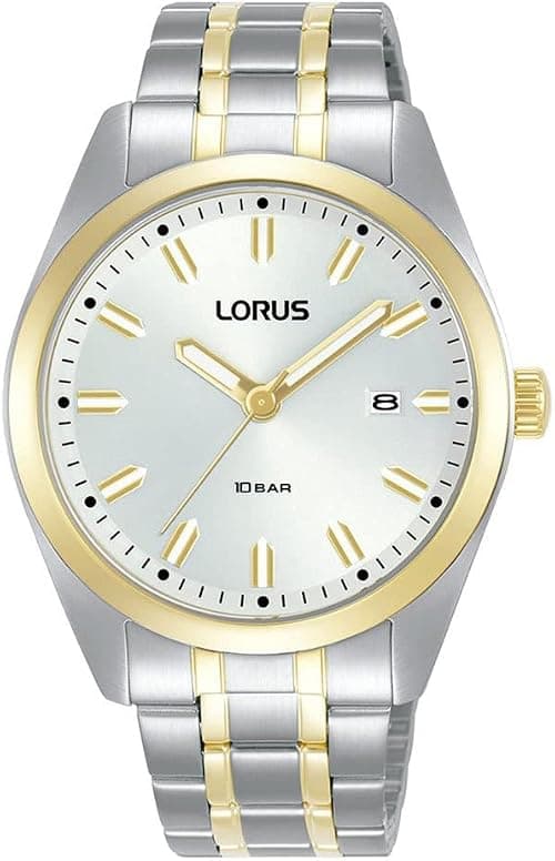 LORUS Men's Analogue Quartz Watch with Metal Strap, Silver/Gold on Amazon.ae - Price Tracker