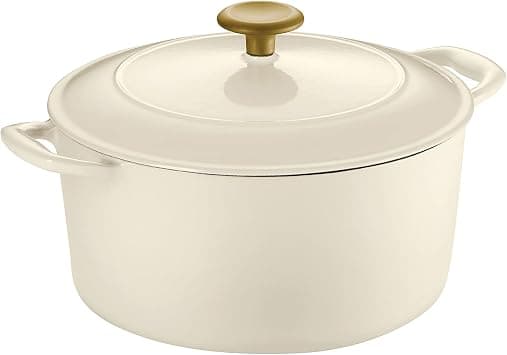 Tramontina Dutch Oven Cast Iron 5.5 Qt Latte with Gold Stainless Steel Knob, 80131/085DS on Amazon.ae - Price Tracker