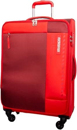 American Tourister Marina Suitcase, 4 Spinner Wheels, Soft Top, 100% Polyester, Grey|Inner Mesh Zippered Pocket|Expandable|Lightweight|Aluminum Handle - 3 Years Global Warranty on Amazon.ae - Price Tracker