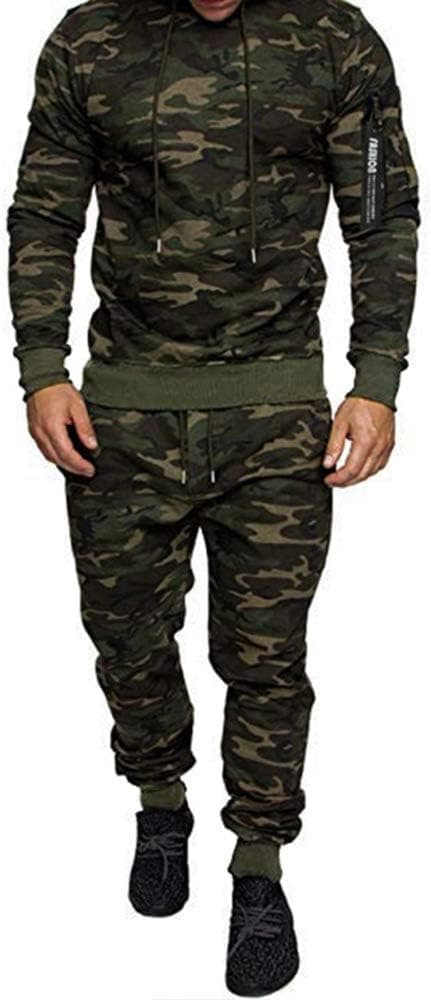 Mens Casual Tracksuit Set 2Pieces Sweatsuits Hooded Pullover And Jogging Pant on Amazon.ae - Price Tracker