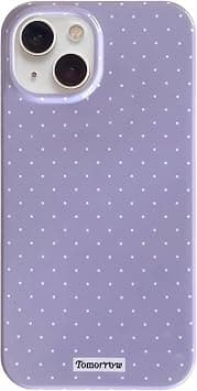 inewateri Compatible with iPhone 13/iPhone 14 Case with Cute Fashion Polka Dot Aesthetics Design Simple Case for Soft TPU Slim Protection Case for iPhone 13/14-Purple - Best Deal Finder
