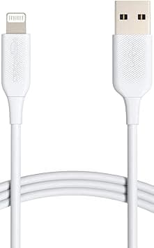 Amazon Basics USB-A to Lightning ABS Charger Cable, MFi Certified Charger for Apple iPhone 14 13 12 11 X Xs Pro, Pro Max, Plus, iPad, 1.8 meters, White - Amazon.ae Price Tracker