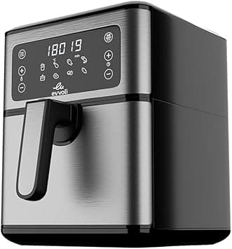 evvoli Air Fryer 5.5 Liters With Digital Control Panel Display, 8 Preset Programs and Built-In Preheat Function, 1700W, EVKA-AF5508D on Amazon.ae - Price Tracker