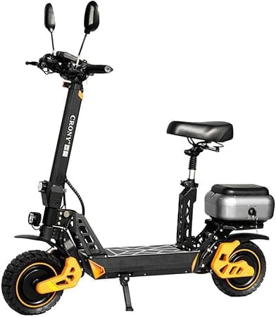 CRONY M4 Max Foldable Electric Scooter with 2400W Dual Motor, 65-80KM/H Max Speed, Front/Rear Suspension, Designed with Phone Holder, Rear Luggage Box & Rear-View Mirror, App Connectivity, IPX7 on Amazon.ae - Price Tracker