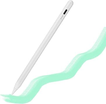 Magnetic Touchscreen Stylus with Rechargeable, Stylus for Drawing & Writing and Working, 1.5mm Tip for iPad/iPhone/Android Devices, 10 Hours of Battery Life (White) on Amazon.ae - Price Tracker