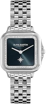 Olivia Burton Analog Quarzuhr für Damen Kollektion Grosvenor mit Edelstahlarmband - Best Deal Finder