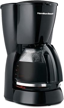 Hamilton Beach 12-Cup Drip Coffee Maker,Lighted On Button,Progrmable,Cone-Shaped Filter, Non-Stick Warmer Plate, Dishwasher Safe, Large Water Window, 900 W, 49316-ME,2 Year Limited Warranty - Best Deal Finder