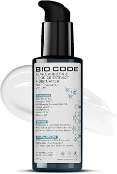 Bio Code Alpha Arbutin 1.5% & Licorice Extract 1%, Tranexamic Acid 1% Multi-Molecular Hyaluronic Acid 1.5%, Niacinamide 2% Vitamin E 0.5%, Allantoin 0.3% Brightening Moisturizer - Hyperpigmentation على Amazon.ae - متتبع الأسعار