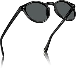 CARFIA Round Acetate Mens Sunglasses Polarized UV Protection Classic Retro Sun Glasses CA5289L - Best Deal Finder