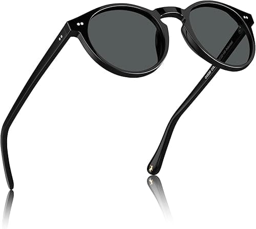 CARFIA Round Acetate Mens Sunglasses Polarized UV Protection Classic Retro Sun Glasses CA5289L on Amazon.ae - Price Tracker