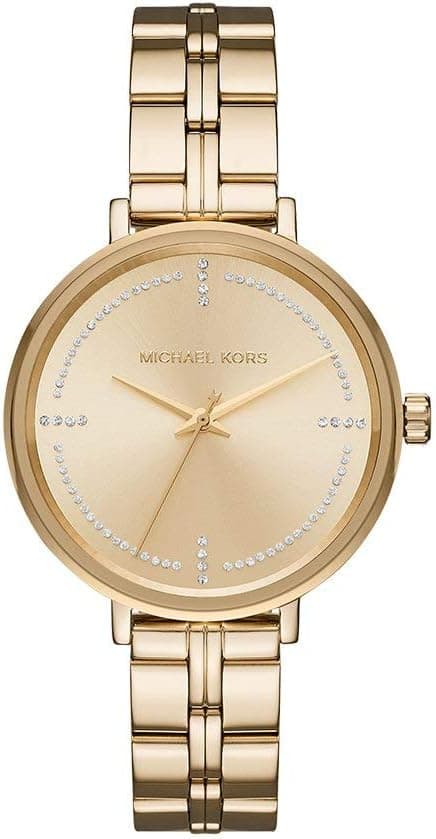 Michael Kors Watch for Women Bridgette, Three Hand Movement, 38 mm Gold Stainless Steel Case with a Stainless Steel Strap on Amazon.ae - Price Tracker