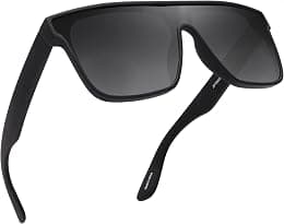 GLINDAR Oversized Square Polarized Sunglasses for Men Women, One Piece Recycled Shield Shades UV400 Protection - Best Deal Finder