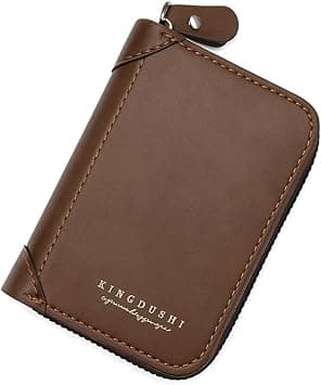 Premium Leather Wallet with Zipper, Unisex Genuine Leather Wallet for Men & Women, Compact Card & Cash Holder, Ideal for Travel, Everyday Use & Gift Giving (Brown) on Amazon.ae - Price Tracker