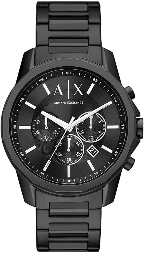Armani Exchange Watch for Men, Chronograph Movement, 44 mm Black Stainless Steel Case with a Stainless Steel Strap, AX1722 on Amazon.ae - Price Tracker