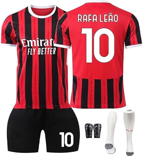 2024/25 Home ACM Football Jersey Kit– RAFA LEAO #10 Signed Edition–Soccer Uniform Set with Shorts,Socks&Knee Pads–Athletic Training Gift for Men,Youth&Boys(16–3XL) on Amazon.ae - Price Tracker
