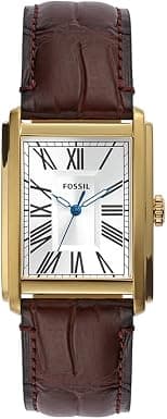 Fossil Men's Carraway watch Three-Hand, Stainless Steel Watch with a 30mm case size and leather or steel strap - Best Deal Finder