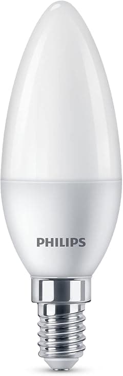 Philips LED Light Frosted Candle B35, Non-Dimmable, E14 Base, 6.5W-48W Equivalent, warm white 2700k - Amazon.ae Price Tracker
