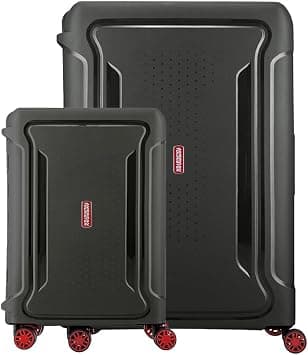 American Tourister Tribus 2Pcs Set (55/78 cm), 4 Spinner Wheels, Hard Top, Polypropylene, Dark Grey|Address Tag|TSA Lock|Scratch Resistant Texture - 3 Years International Warranty on Amazon - Best Deal Finder