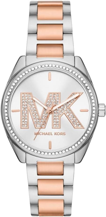 Michael Kors MK7383 Janelle with Mk Logo Analog Wrist Watch for Women, 36 mm Case Diameter, Silver/White on Amazon.ae - Price Tracker