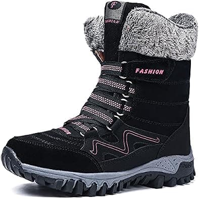 Women?s Snow Boots Plus Fleece Warm Non-Slip Waterproof Outdoor Winter Ski Insulated High-Top Hiking Boots على Amazon.ae - متتبع الأسعار
