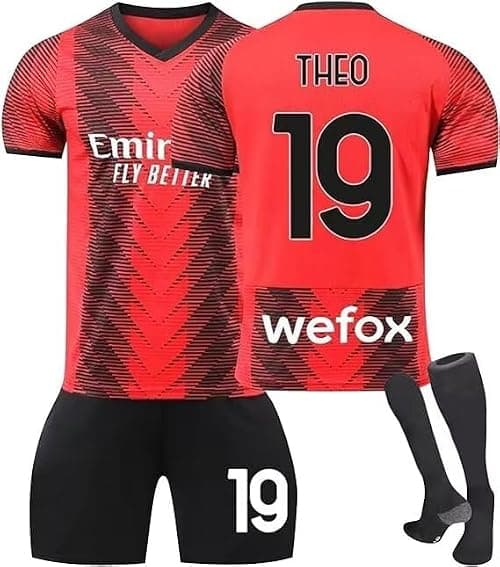 Kit for Adult/Children,Home Away Soccer Milan Jerseys New Unisex Activewear Football Kits Boys' Football Training Shirts Shorts and Socks Sportswear Tracksuit على Amazon.ae - متتبع الأسعار