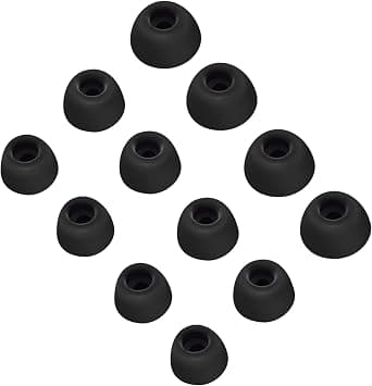 Ear Caps Compatible with Soundcore by Anker P40i/P30i/Sport X10/Space A40/Life P3, P2 Mini, P2, A1 Eartips, Soft Silicone Replacement Earbuds Cushions Tip Covers, 3 Sizes 6 Pairs (Black) on Amazon.ae - Price Tracker