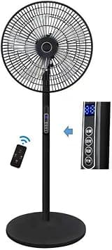 Electric Oscillating Pedestal Fan,AUTOYSUR 16'' Pedestal Remote Control, Oscillating Stand Up Fan,9-Hour Timer, 8-Speed and Adjustable Height, for Bedroom, Home Office & College Dorm Use (Black) على Amazon.ae - متتبع الأسعار