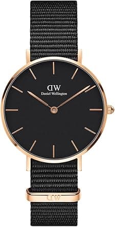 Daniel Wellingon Petite Cornwall Watch, Black NATO Band - Best Deal Finder