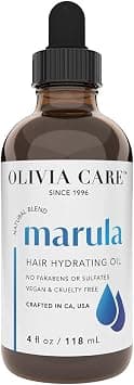 Olivia Care Marula Hair Oil - Made With Natural Plant-Based Ingredients - Provides Hydration, Smoothness & Moisture - Clean & Simple Treatment to Support Strengthen Hair - 4 FL OZ - Best Deal Finder