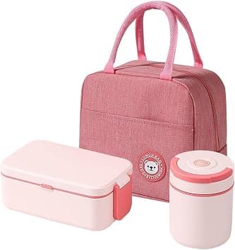Lunch Box Set with Storage,Yakiter Bento Boxs, PP Bento Box and Soup Jar,Girls Boys Leak-Proof Lunch Food Containers on Amazon.ae - Price Tracker