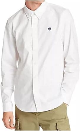 Timberland Men's LS Ela River Elevated Oxford Solid Shirt Slim Shirt (pack of 1) - دليلك لأفضل العروض
