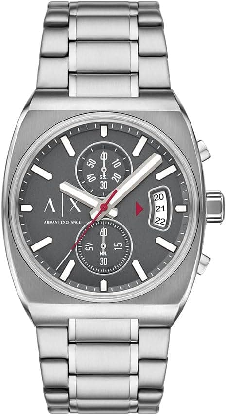 Armani Exchange Watch for Men, Quartz Chronograph Movement and 40 mm Case Size with Stainless Steel Strap, Metallic Silver on Amazon.ae - Price Tracker