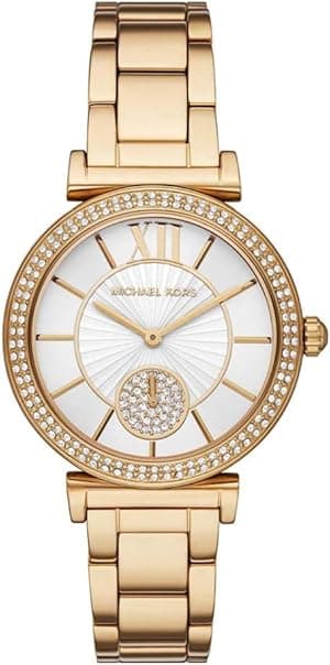 Michael Kors Abbey Watch for Women, Quartz movement with Stainless steel or Leather strap - Amazon.ae Price Tracker