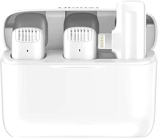 ULANZI J12 Wireless Lavalier Microphone for iPhone iPad | 2-in-1 Plug-Play Mic | Charging Case | 7 Hours Battery | For Video Recording Interview Youtubers Vlogging | 20m Transmission Range (White) on Amazon.ae - Price Tracker