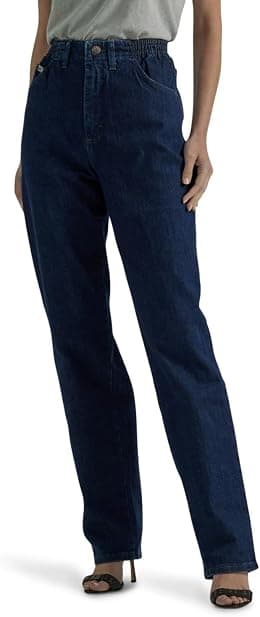 Lee Women's Relaxed-fit Side Elastic Tapered-leg Jean - Best Deal Finder