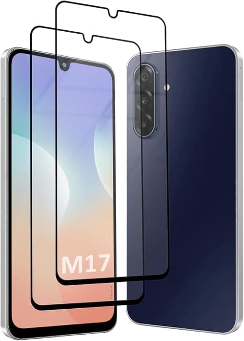 MARGOUN Compatible with Galaxy Screen Protector Tempered Glass, Anti Scratch, Anti Fingerprint, Bubble Free (1, Side Black, Galaxy M17) on Amazon.ae - Price Tracker