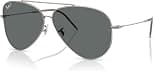 نظارة شمسية افياتور بعدسات مقعرة من راي-بان، طراز Rbr0101s - متتبع أسعار Amazon.sa