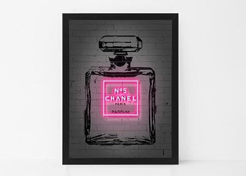 Boomah Accessories Chanel no 5 Perfume Neon Art Poster with Frame 50x40cm on Amazon.ae - Price Tracker
