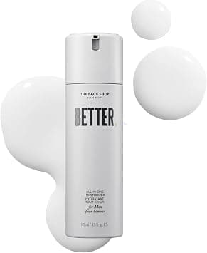The Face Shop Better All-in-one Men Daily Face Moisturizer, Aftershave with Hyaluronic Acid & Niacinamide, Lightweight, Non-sticky Formula, Hydrates & Soothes Post-Shave Irritation, Korean Skin Care on Amazon.ae - Price Tracker