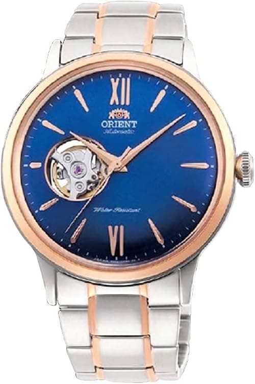 Orient RA AG0433 Bambino Semi Skeleton Automatic Mechanical Analog Wrist Watch for Men 40.5 mm Case Size Blue/Silver on Amazon.ae - Price Tracker