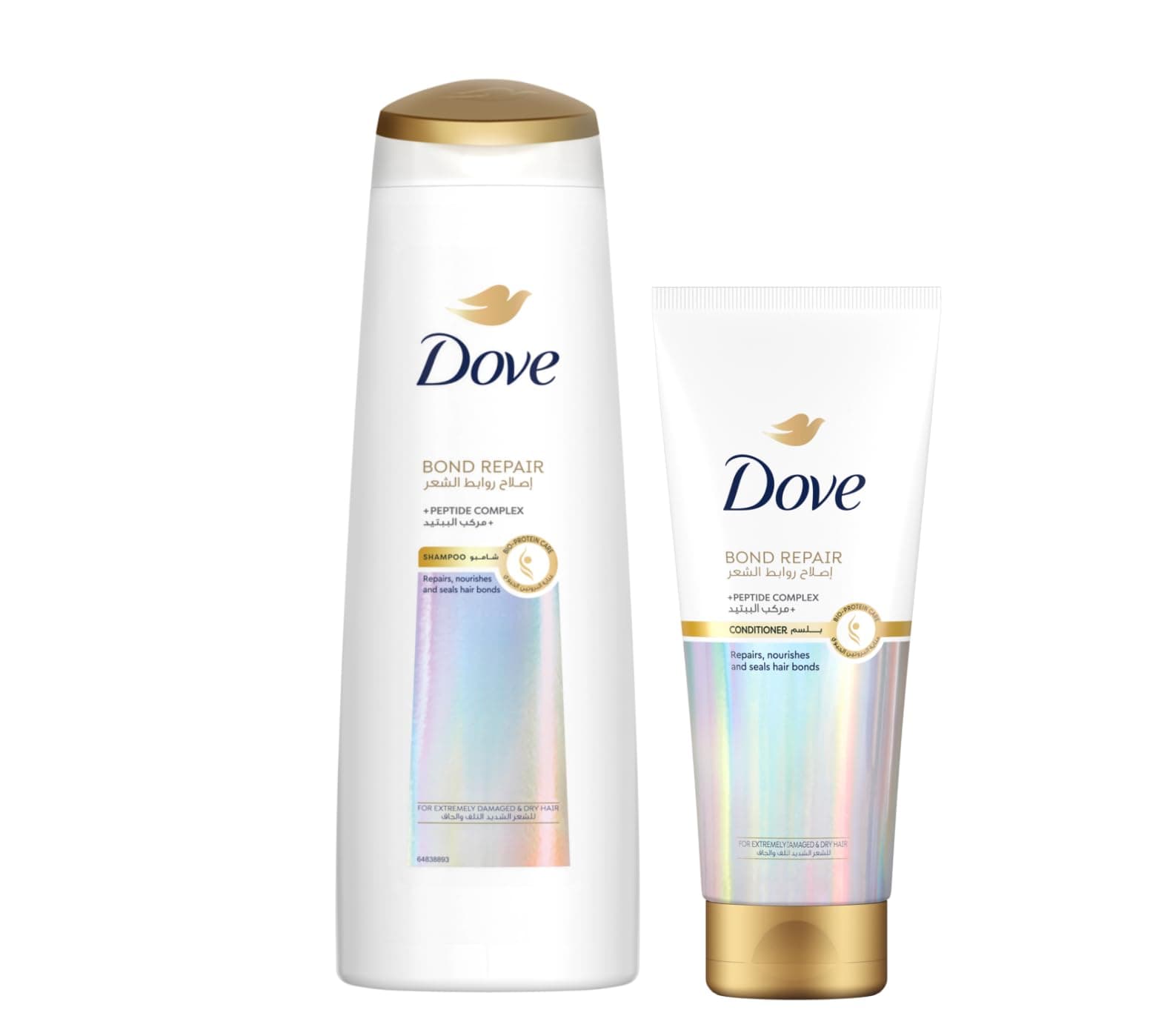 Dove Bond Repair Shampoo for women, for healthy, vital, smooth hair, Bio Protein Care, 350ml + Dove Bond Repair Conditioner, Bio Protein Care,180 ml on Amazon.ae - Price Tracker
