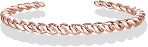 PAVOI Gold Plated Twisted Chunky Bangle Bracelet | 14K Gold Plated | Lightweight Everyday Jewelry on Amazon.ae - Price Tracker