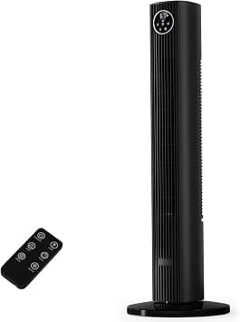 Antarctic Star Tower Fan Portable Floor Fans 85°Oscillating Fan Quiet Cooling 12H Timer Remote Control Standing Bladeless Electric 3 Wind Speeds 4 Modes Bedroom Office,35 inch, Black على Amazon.ae - متتبع الأسعار